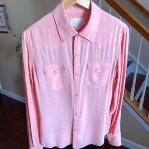 True Religion Women's Georgia Button Down Shirt Size M